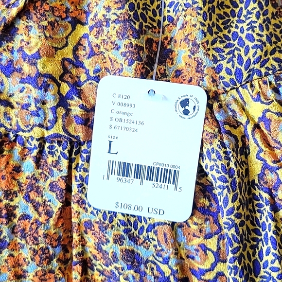 Free People NWT convertable tank or skirt boho print size L - Picture 6 of 8